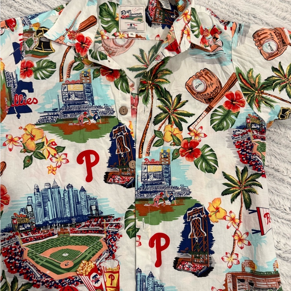 Reyn Spooner Boys Phillies Tropical Button-Up Shirt